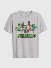 NWT GAP Kid Minecraft Characters Tee T-Shirt Creeper Steve Duck Boys Boys XS 4 5
