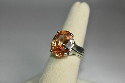 Bague Silpada Facettée Champagne - Zircone Cubique, Argent Sterling 925, Taille 6 - Occasion
