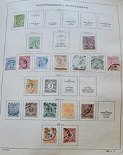 W&Uuml;RTTEMBERG 1869 - 1900 -- 18 Marken auf Schaubek siehe Bilder ( = gestempe ...