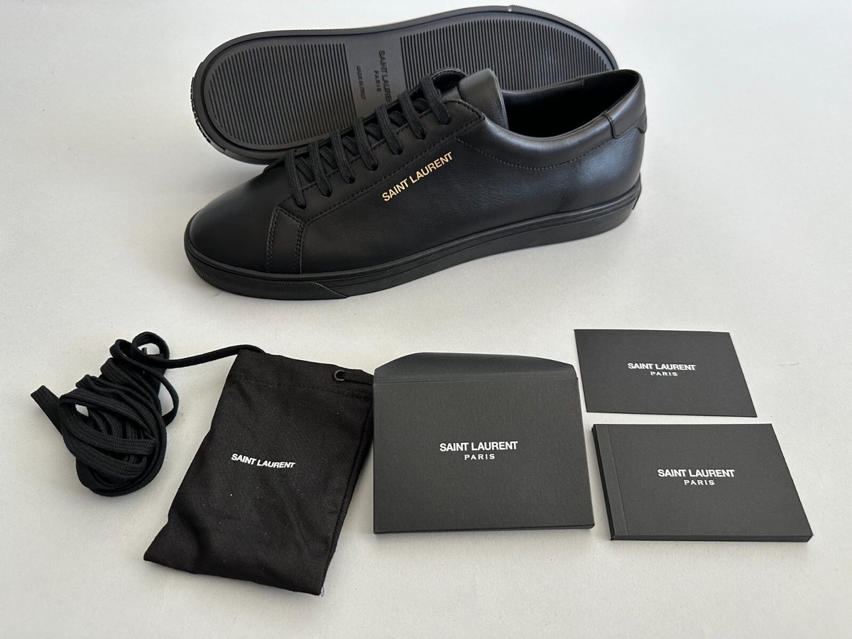 ☆韓国の人気☆【SAINT LAURENT】☆ANDY SNEAKERS☆スニーカー☆ YSL Saint Laurent Andy leather low-top sneakers - black