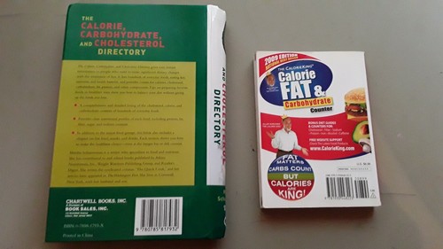 Lot of 2 Calorie Carbohydrate Cholesterol Directory & Calorie Fat & Carb Counter - Picture 2 of 2