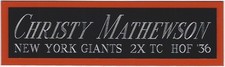 CHRISTY MATHEWSON Giants NAMEPLATE AUTOGRAPHED Signed BAT-JERSEY-BASEBALL-PHOTO