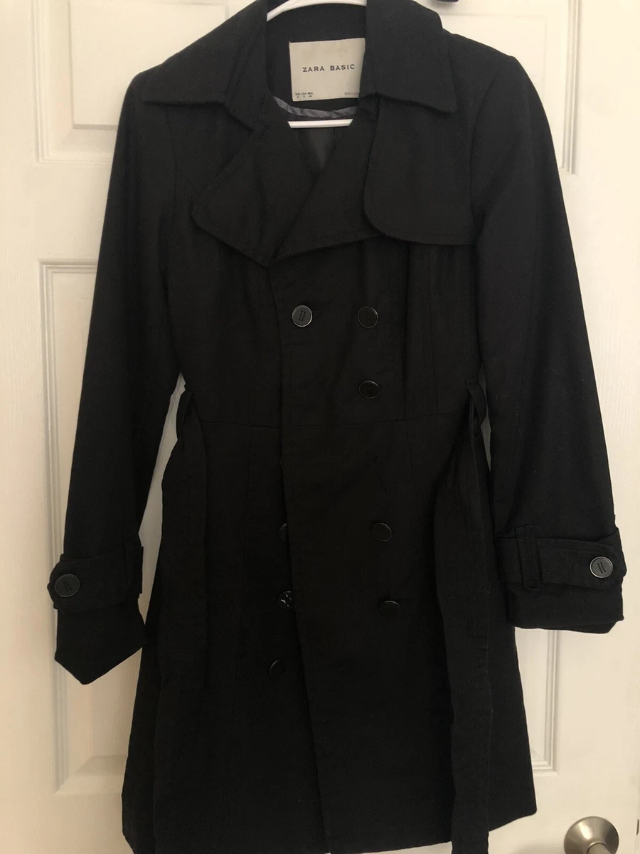 Zara Black Coat Women's Small | eBay