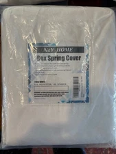 N&Y Home Box Spring Cover - Twin/White  Set of 2 Unused in original packaging