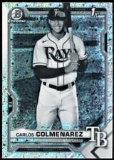 2021 Bowman Chrome Carlos Colmenarez Black & White Mini Diamond Refractor 1st