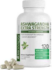 Bronson Ashwagandha Extra Strength Stress Mood Support with Bioperine - Non GM