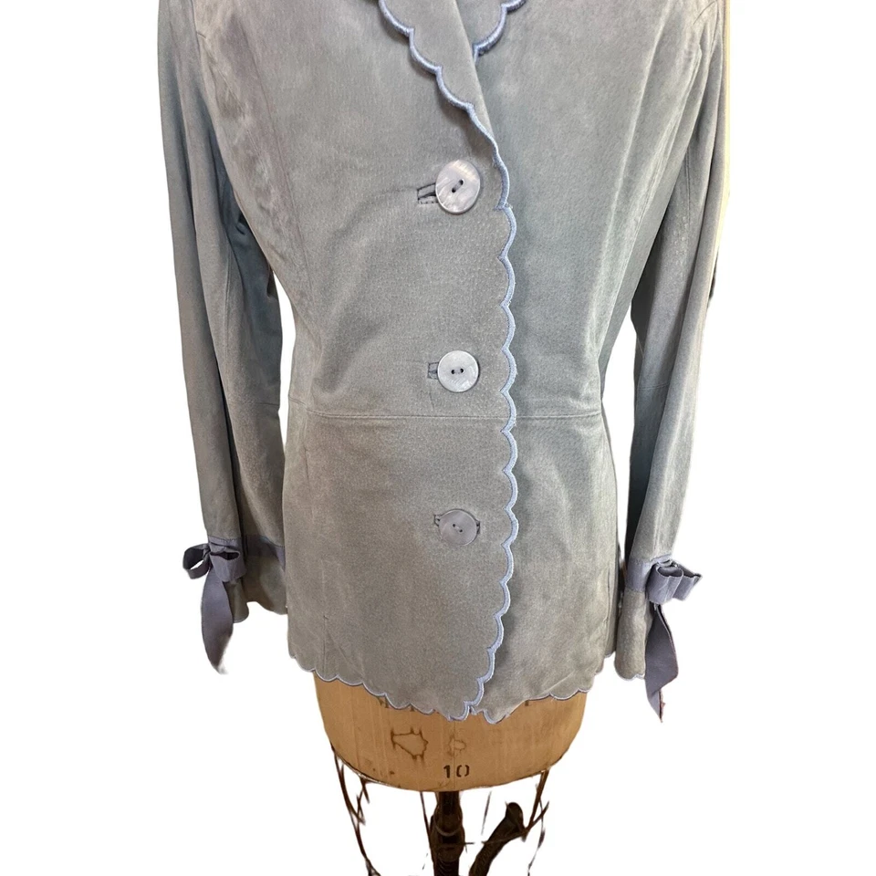 Terry Lewis Classic Luxuries Suede Leather Jacket Womens SZ S - Image 3 of 4