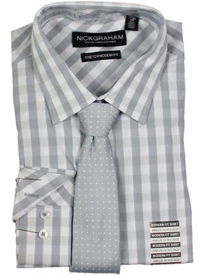 Nick Graham Men's Modern Fit Dress Shirt - Alstroemera Flower Print, Performance Wrinkle-Free Fabric - View #8