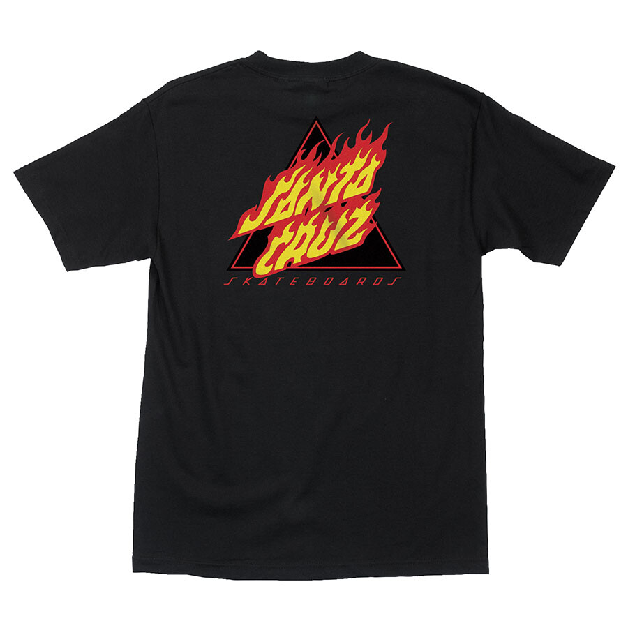 【Paragraph】24SS★ no.017 FLAME LOGO T SHIRT Santa Cruz FLAMED NOT A DOT Skateboard T Shirt BLACK | eBay