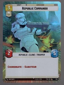 Star Wars Unlimited TotR Foil Hyperspace Card TWI504 Republic Commando