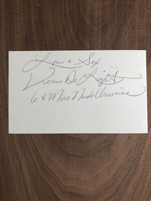 Venus De Light Miss Nude Universe 6X Autograph Signature Signed Card eBay