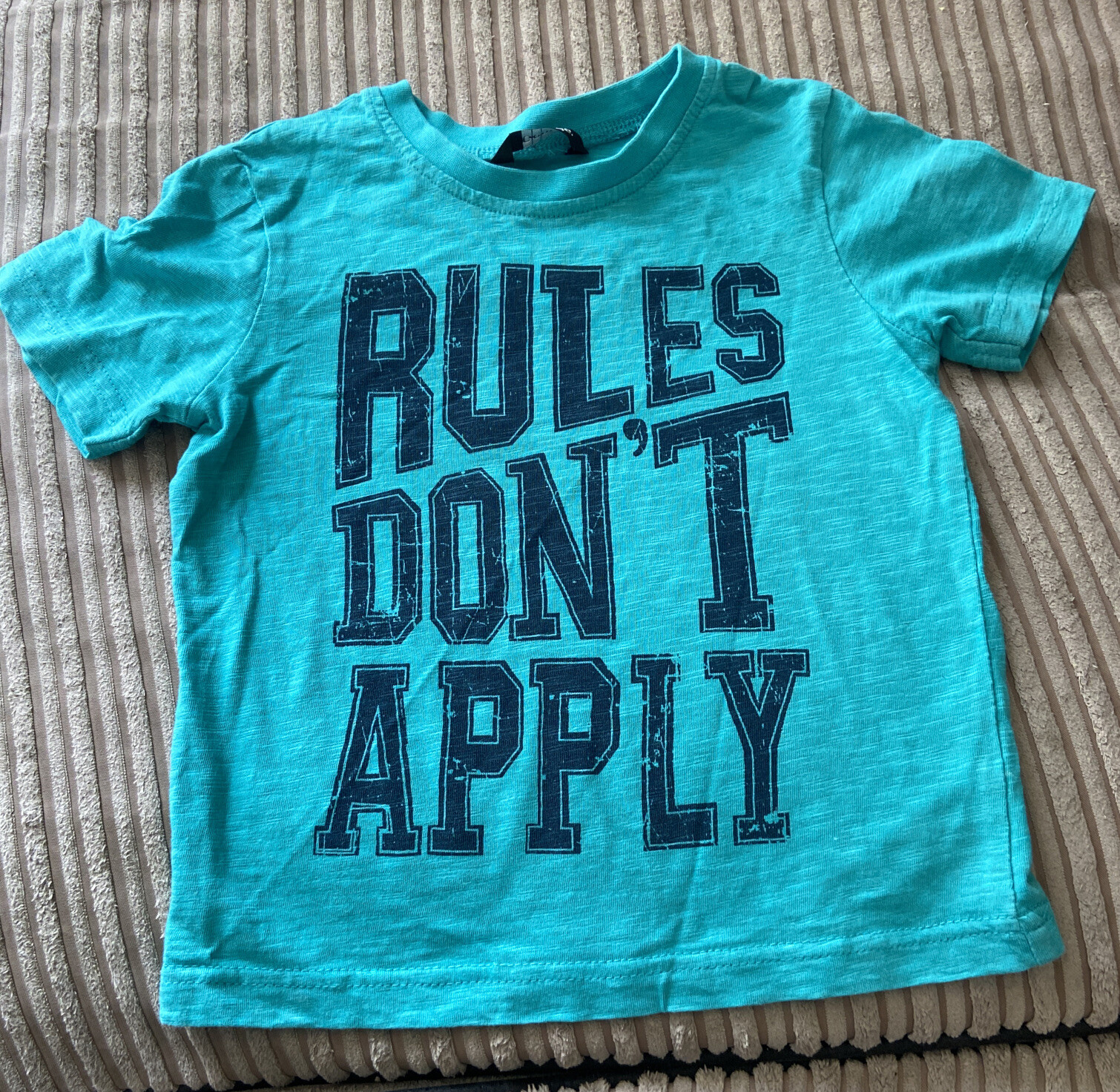BOYS-T SHIRT-AGE 2-3 YEARS-92-98cm-GREEN-BLUE-FUNNY