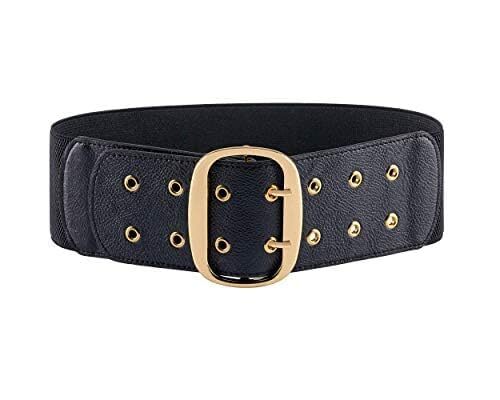 Women Wide Elastic Dress Belt Stretch Waist Belt Fashion Cinch Belt Buckle Retro - Picture 10 of 10