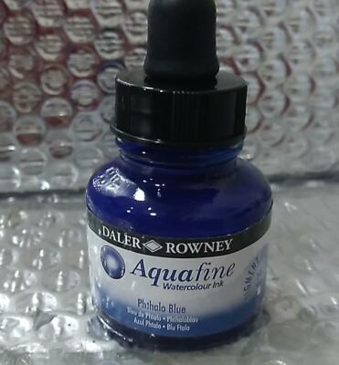 DALER ROWNEY 166029142 AQUAFINE WATERCOLOR INK 29.5ML PHTHALO BLUE