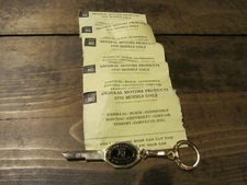 Vtg GM Key Blanks FCU Advertising Lot of 5 General Motors 1970 Code MO 