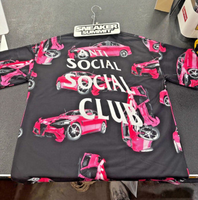 Anti Social Social Club 3am On Melrose All Over Tee Black Pink size small