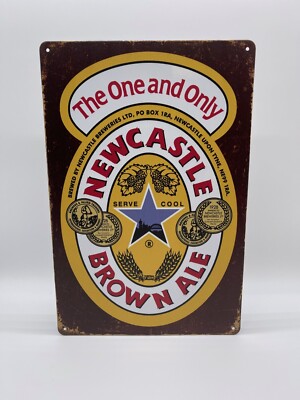 Blechschild New Castle 20x30cm Nostalgie Retro Reklame Vintage Bier Geschenk
