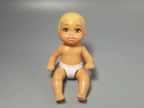 Barbie Blonde Baby Mini Figure Moving Extremities Toddler Doll Krissy Vintage 3"