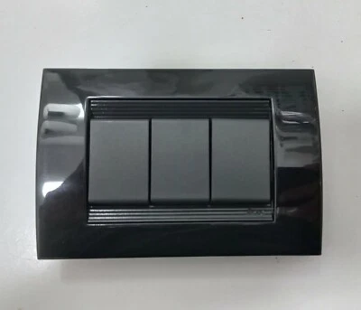 MARLANVIL COMPATIBILI LIVING CLASSIC PRIMA SERIE SUPPORTO PLACCA NERO BIANCO AVORIO 3 4 6P