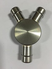 Stainless Steel Y Fitting for 1/2" ID tubing