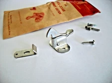 Vintage Nos Nickel Plated Spring Elbow Cabinet Door Catch AKA Rooster Latch