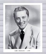 KIRK DOUGLAS - MOVIE STAR TRADING CARD - ANONYMOUS # SET - #10 - B/W - 1950's
