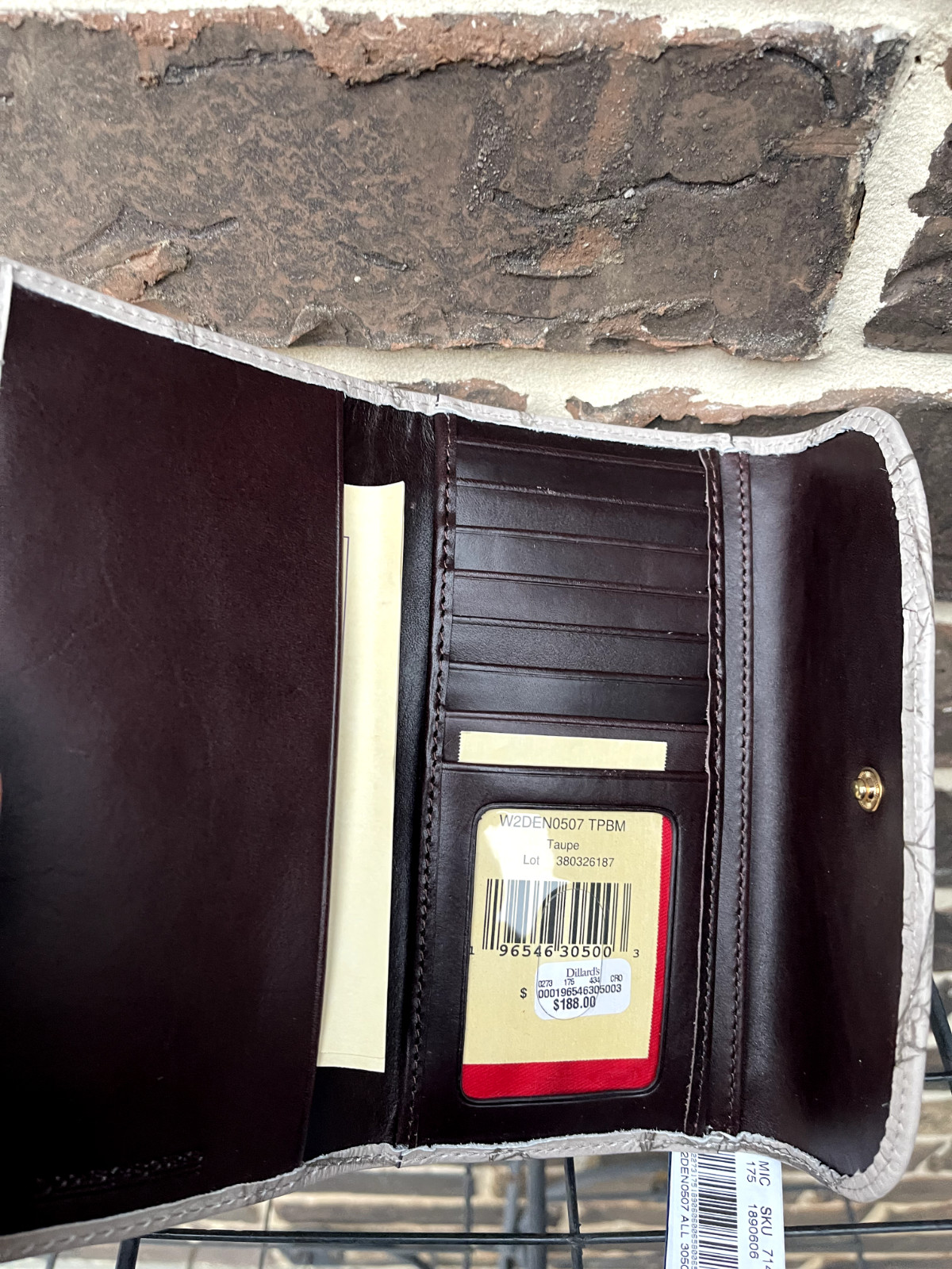 NWT Dooney & Bourke Denison Flap Continental Envelope Wallet Leather Espresso