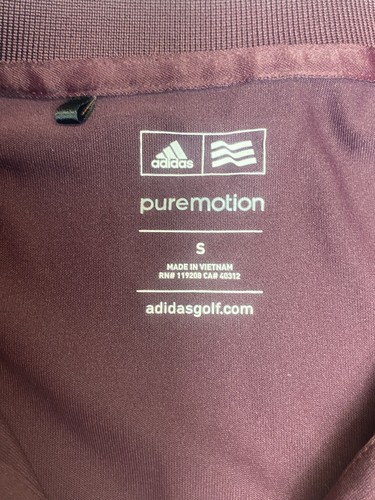 Mississippi State Shirt Adidas Golf Polo Small Maroon Bulldogs MSU College Ball - Picture 3 of 11
