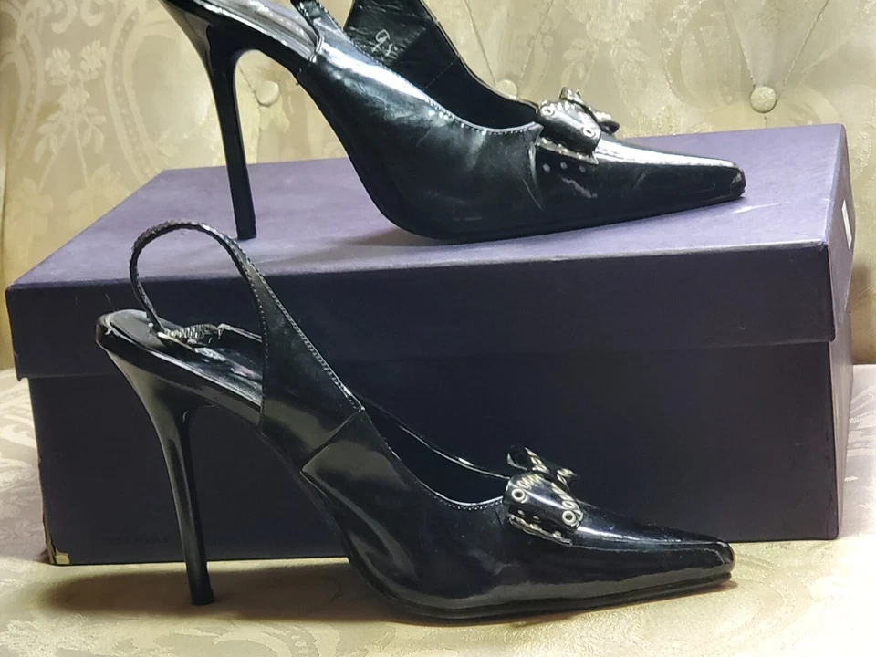 Pleaser Women Bow Pumps Pointed Toe High Heels Stilettos Party Shoes SZ 10 - Image 3 of 4