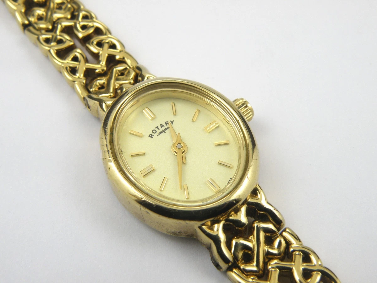 Rotary gold plated ladies watch deals