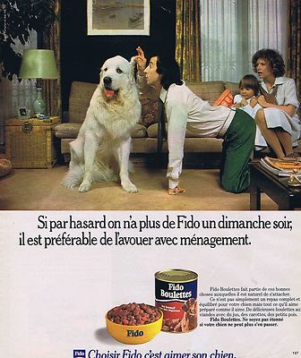 REKLAME WERBUNG 114 1977 FIDO Knödel Hundefutter