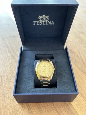 Festina Damen-Armbanduhr Quarz Uhr Edelstahl Gold