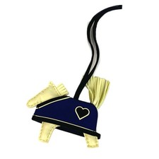 HERMES horse cheval Rodeo Robeo Cool PM Heart Bag Charm Key Holder charm