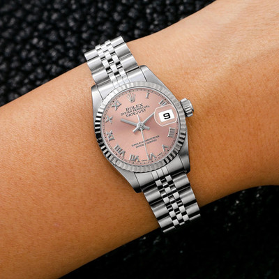 Rolex Datejust 26mm Salmon Roman Dial Jubilee Bracelet 79174
