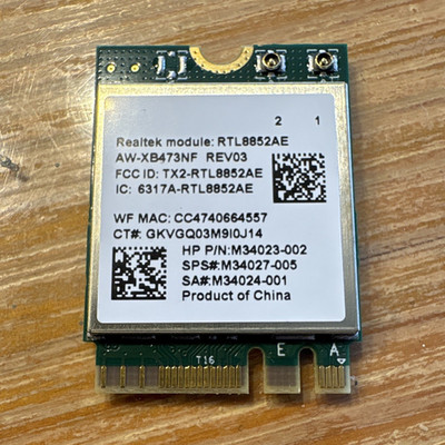 Realtek RTL8852AE WLAN/Bluetooth Modul M.2 2230 Key A+E für HP