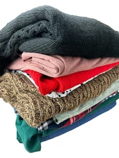 Lot Of 11 Womens Shirts Jacket Vest Sweater Long Sleeve Mixed Brands Sz L 1138Rk