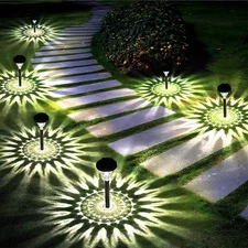 Siatom Solar Pathway Lights 10 Pack, Bright Solar Path Lights Outdoor Waterpr...