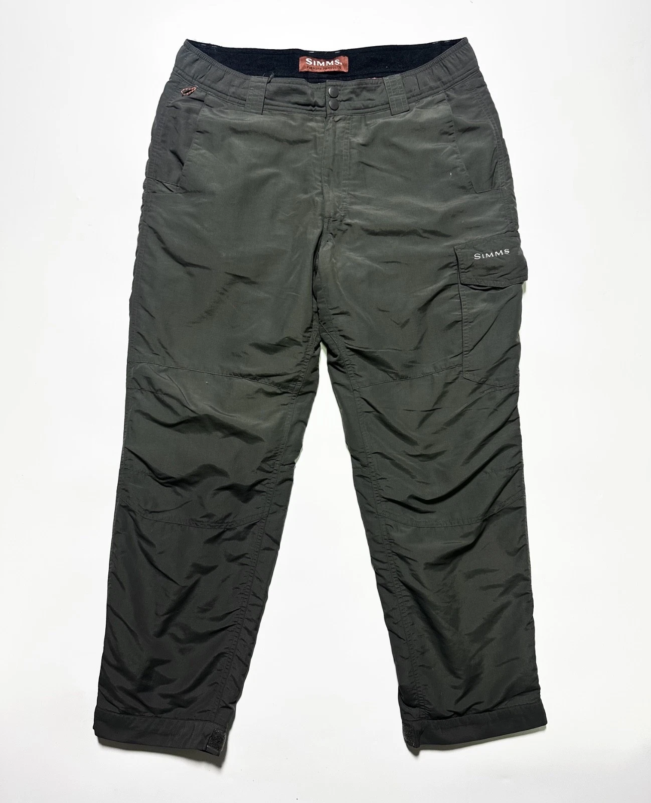 Simms Outdoor Fishing Bottoms Nylon Pants Gray Men Actaul 36x29.5