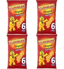 4 x 6Pk Pom-Bear Original Potato Snacks Kids Will Love Snack-Time With Pom-Bear!