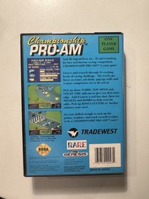 CHAMPIONSHIP PRO-AM SEGA GENESIS 1992 W/ MANUAL CIB COMPLETE CLAMSHELL CASE