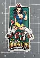 Hook Ups Sticker Rare Vintage Snow White 