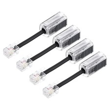 4 Pack Telephone Cord Detangler, Tangle Free Phone Cable Landline, Clear Black
