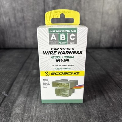 Scosche HA028SD Stereo Connector Kit Honda 1986-11 Acura Isuzu - NEW