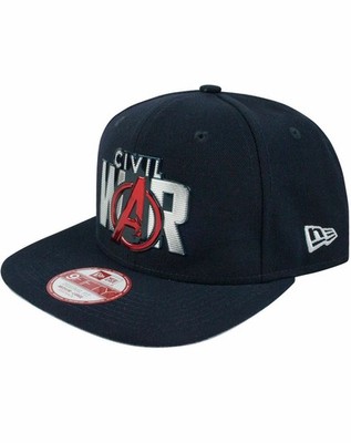 Marvel Blue Captain America Snapback Flat Cap Unisex