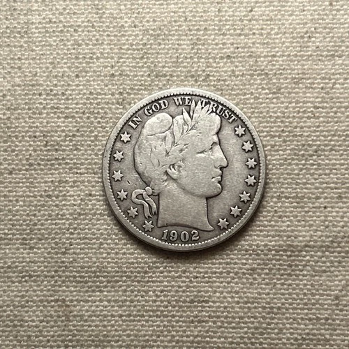 1902 Barber Half Dollar Fine F Coin ZM
