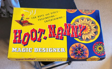 HOOT NANNY MAGIC DESIGNER 1946 METAL SPIROGRAPH TOY DRAWING ART DESIGN GAME VTG