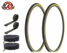 ALTA BICYCLE 27 x 1-1/4 BLACK/GUM CITY GLIDER TIREs w/33mm SCHRADER Tubes (6pc).