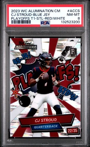 2023 WILD CARD ALUMINATION COMIX EDITION #ACCS CJ STROUD ROOKIE /35 PSA 8