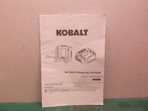 Kobalt krc 80-06 krc 0280-06 battery charger manual only