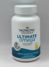 Nordic Naturals ULTIMATE OMEGA 3-60 Softgels 1280mg Lemon Flavored Exp 2/26
